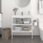 Struttura per Lavabo da Bagno Bianca 79x38x83 cm in Ferro Struttura per Lavabo da Bagno Bianca 79x38x83 cm in Ferro