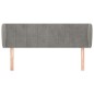 Testiera ad Orecchio Grigio Chiaro 147x23x78/88 cm in Velluto Testiera ad Orecchio Grigio Chiaro 147x23x78/88 cm in Velluto