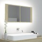 vidaXL Armadietto a Specchio con Luci LED Rovere Sonoma in Acrilico vidaXL Armadietto a Specchio con Luci LED Rovere Sonoma in Acrilico