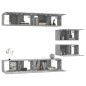 Set di Mobili Porta TV 6 pz Grigio Sonoma in Legno Multistrato Set di Mobili Porta TV 6 pz Grigio Sonoma in Legno Multistrato
