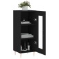 Credenza Nero 34,5x34x90 cm in Legno Multistrato Credenza Nero 34,5x34x90 cm in Legno Multistrato