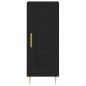 Credenza Nero 34,5x34x90 cm in Legno Multistrato Credenza Nero 34,5x34x90 cm in Legno Multistrato