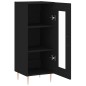 Credenza Nero 34,5x34x90 cm in Legno Multistrato Credenza Nero 34,5x34x90 cm in Legno Multistrato