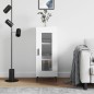 Credenza Bianco Lucido 34,5x34x90 cm in Legno Multistrato Credenza Bianco Lucido 34,5x34x90 cm in Legno Multistrato