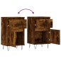 Credenze 2 pz Rovere Fumo 40x35x70 cm in Legno Multistrato Credenze 2 pz Rovere Fumo 40x35x70 cm in Legno Multistrato