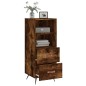 Credenza Rovere Fumo 34,5x34x90 cm in Legno Multistrato Credenza Rovere Fumo 34,5x34x90 cm in Legno Multistrato