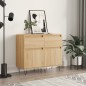 Credenze 2 pz Rovere Sonoma 40x35x70 cm in Legno Multistrato Credenze 2 pz Rovere Sonoma 40x35x70 cm in Legno Multistrato