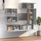 Set di Mobili Porta TV 6 pz Grigio Sonoma in Legno Multistrato Set di Mobili Porta TV 6 pz Grigio Sonoma in Legno Multistrato