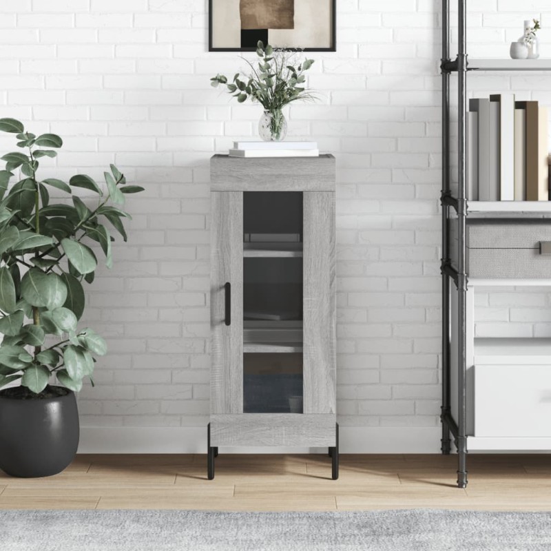 Credenza Grigio Sonoma 34,5x34x90 cm in Legno Multistrato Credenza Grigio Sonoma 34,5x34x90 cm in Legno Multistrato