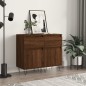 Credenze 2 pz Rovere Marrone 40x35x70 cm in Legno Multistrato Credenze 2 pz Rovere Marrone 40x35x70 cm in Legno Multistrato