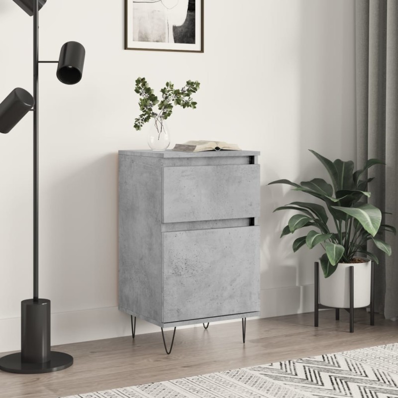 Credenza Grigio Cemento 40x35x70 cm in Legno Multistrato Credenza Grigio Cemento 40x35x70 cm in Legno Multistrato