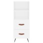 Credenza Bianca 34,5x34x90 cm in Legno Multistrato