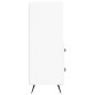 Credenza Bianca 34,5x34x90 cm in Legno Multistrato
