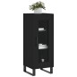 Credenza Nero 34,5x34x90 cm in Legno Multistrato Credenza Nero 34,5x34x90 cm in Legno Multistrato