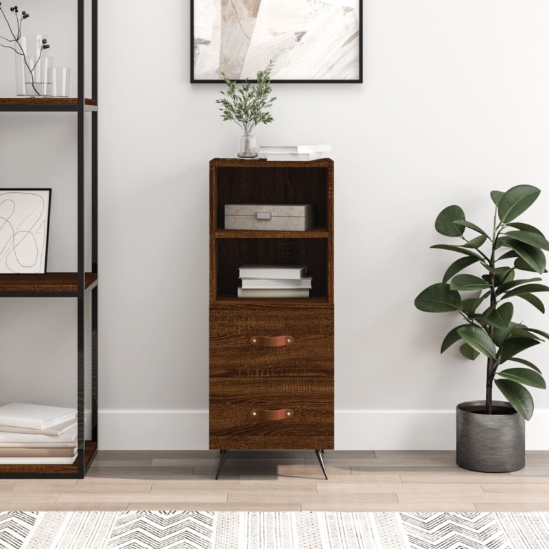 Credenza Rovere Marrone 34,5x34x90 cm in Legno Multistrato Credenza Rovere Marrone 34,5x34x90 cm in Legno Multistrato