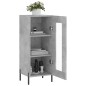 Credenza Grigio Cemento 34,5x34x90 cm in Legno Multistrato Credenza Grigio Cemento 34,5x34x90 cm in Legno Multistrato