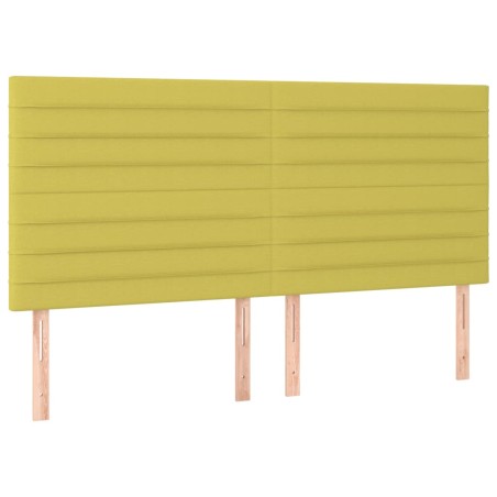 Testiera 4 pz Verde 80x5x78/88 cm in Tessuto