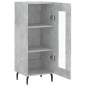Credenza Grigio Cemento 34,5x34x90 cm in Legno Multistrato Credenza Grigio Cemento 34,5x34x90 cm in Legno Multistrato