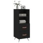 Credenza Nero 34,5x34x90 cm in Legno Multistrato Credenza Nero 34,5x34x90 cm in Legno Multistrato