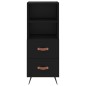 Credenza Nero 34,5x34x90 cm in Legno Multistrato Credenza Nero 34,5x34x90 cm in Legno Multistrato