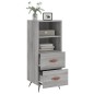 Credenza Grigio Sonoma 34,5x34x90 cm in Legno Multistrato Credenza Grigio Sonoma 34,5x34x90 cm in Legno Multistrato