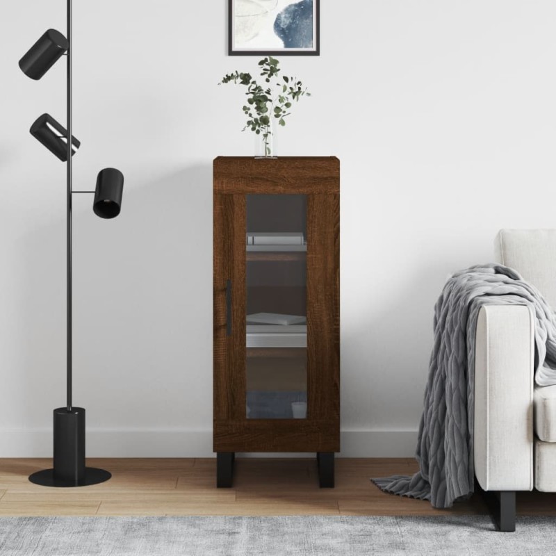 Credenza Rovere Marrone 34,5x34x90 cm in Legno Multistrato Credenza Rovere Marrone 34,5x34x90 cm in Legno Multistrato