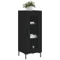 Credenza Nero 34,5x34x90 cm in Legno Multistrato Credenza Nero 34,5x34x90 cm in Legno Multistrato