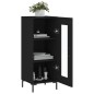 Credenza Nero 34,5x34x90 cm in Legno Multistrato Credenza Nero 34,5x34x90 cm in Legno Multistrato