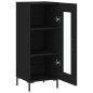Credenza Nero 34,5x34x90 cm in Legno Multistrato Credenza Nero 34,5x34x90 cm in Legno Multistrato