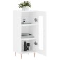 Credenza Bianca 34,5x34x90 cm in Legno Multistrato Credenza Bianca 34,5x34x90 cm in Legno Multistrato