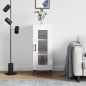 Credenza Bianco Lucido 34,5x34x90 cm in Legno Multistrato Credenza Bianco Lucido 34,5x34x90 cm in Legno Multistrato