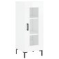 Credenza Bianco Lucido 34,5x34x90 cm in Legno Multistrato Credenza Bianco Lucido 34,5x34x90 cm in Legno Multistrato