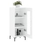 Credenza Bianco Lucido 34,5x34x90 cm in Legno Multistrato Credenza Bianco Lucido 34,5x34x90 cm in Legno Multistrato