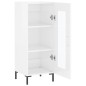 Credenza Bianco Lucido 34,5x34x90 cm in Legno Multistrato Credenza Bianco Lucido 34,5x34x90 cm in Legno Multistrato