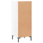Credenza Bianco Lucido 34,5x34x90 cm in Legno Multistrato Credenza Bianco Lucido 34,5x34x90 cm in Legno Multistrato