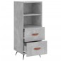 Credenza Grigio Cemento 34,5x34x90 cm in Legno Multistrato Credenza Grigio Cemento 34,5x34x90 cm in Legno Multistrato