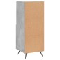 Credenza Grigio Cemento 34,5x34x90 cm in Legno Multistrato Credenza Grigio Cemento 34,5x34x90 cm in Legno Multistrato