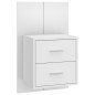 Testiera per Letto con Armadietti in Legno Multistrato Bianco Testiera per Letto con Armadietti in Legno Multistrato Bianco