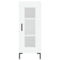 Credenza Bianca 34,5x34x90 cm in Legno Multistrato Credenza Bianca 34,5x34x90 cm in Legno Multistrato