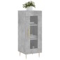 Credenza Grigio Cemento 34,5x34x90 cm in Legno Multistrato Credenza Grigio Cemento 34,5x34x90 cm in Legno Multistrato