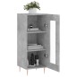 Credenza Grigio Cemento 34,5x34x90 cm in Legno Multistrato Credenza Grigio Cemento 34,5x34x90 cm in Legno Multistrato