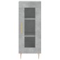 Credenza Grigio Cemento 34,5x34x90 cm in Legno Multistrato Credenza Grigio Cemento 34,5x34x90 cm in Legno Multistrato