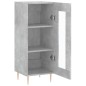 Credenza Grigio Cemento 34,5x34x90 cm in Legno Multistrato Credenza Grigio Cemento 34,5x34x90 cm in Legno Multistrato