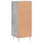 Credenza Grigio Cemento 34,5x34x90 cm in Legno Multistrato Credenza Grigio Cemento 34,5x34x90 cm in Legno Multistrato