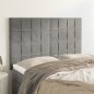 Testiere 4 pz Grigio Chiaro 72x5x78/88 cm in Velluto Testiere 4 pz Grigio Chiaro 72x5x78/88 cm in Velluto