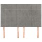 Testiere 4 pz Grigio Chiaro 72x5x78/88 cm in Velluto Testiere 4 pz Grigio Chiaro 72x5x78/88 cm in Velluto