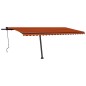 Tenda Automatica Sensore Vento e LED 500x350 cm Arancio Marrone Tenda Automatica Sensore Vento e LED 500x350 cm Arancio Marrone