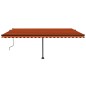 Tenda Automatica Sensore Vento e LED 500x350 cm Arancio Marrone Tenda Automatica Sensore Vento e LED 500x350 cm Arancio Marrone