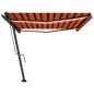 Tenda Automatica Sensore Vento e LED 500x350 cm Arancio Marrone Tenda Automatica Sensore Vento e LED 500x350 cm Arancio Marrone