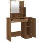 Toeletta con LED Rovere Marrone 86,5x35x136 cm Toeletta con LED Rovere Marrone 86,5x35x136 cm
